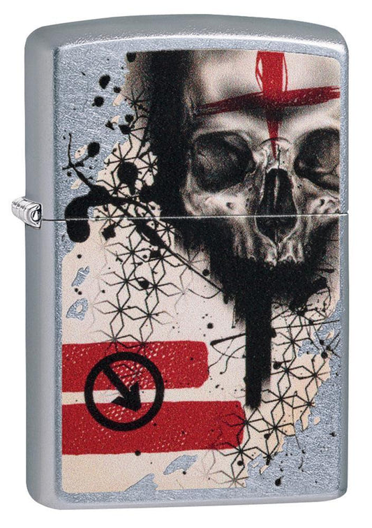 Zippo Trash Polka Tattoo Skull Street Chrome Pocket Lighter Zippo