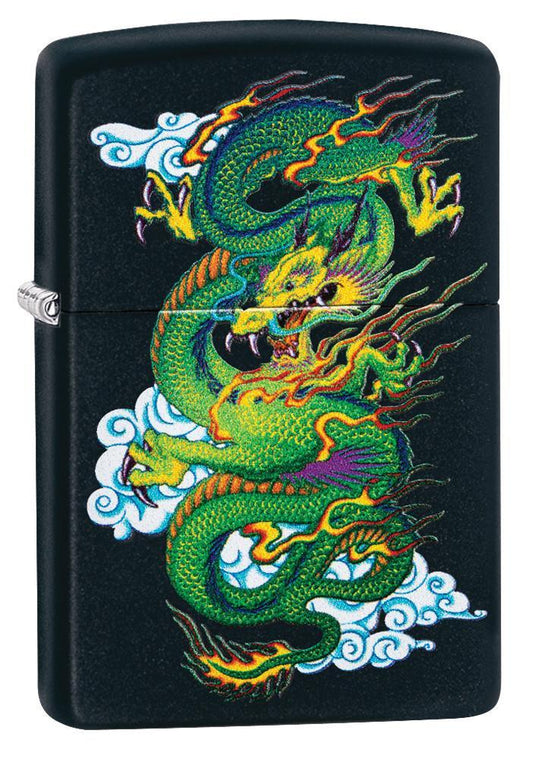 Zippo Black Matte Dragon Pocket Lighter Zippo