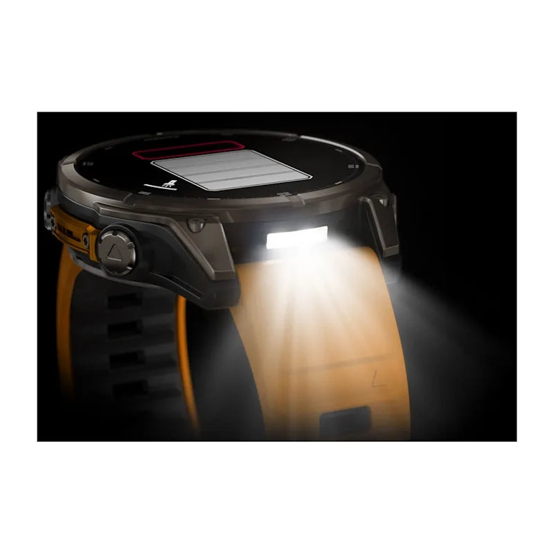 Garmin fenix® 8 – 47 mm, AMOLED Sapphire, Titanium with Spark orange/graphite silicone band GARMIN