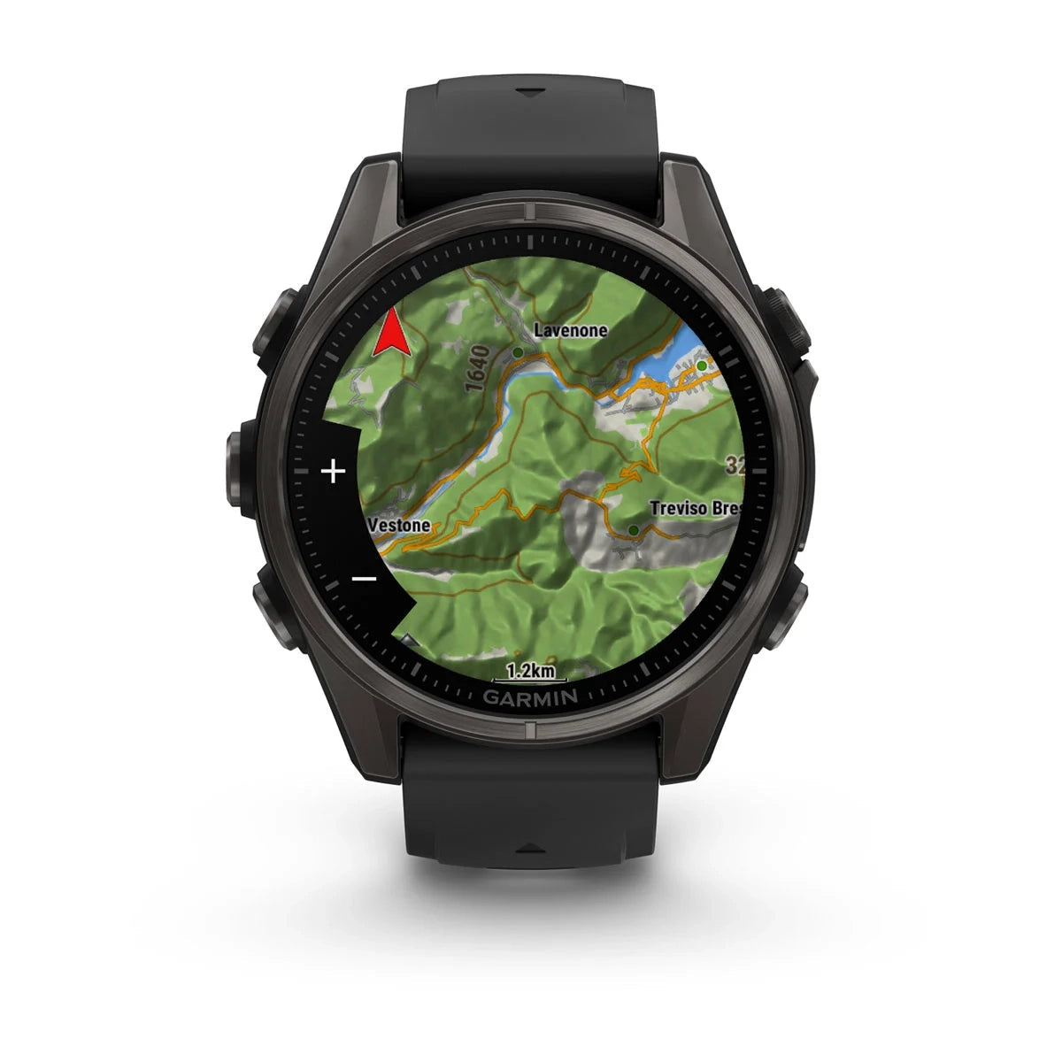 Garmin fenix® 8 – 43 mm, AMOLED Sapphire, Carbon grey DLC titanium with Black/pebble grey silicone band GARMIN