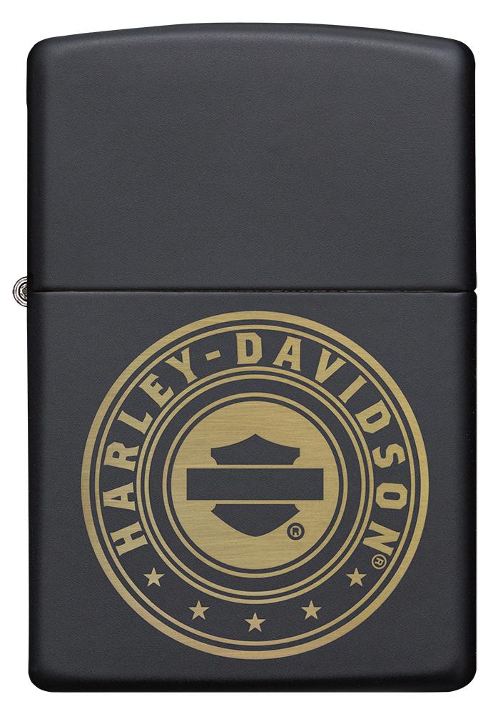 Front of Harley-Davidson?« Laser Engrave Logo Black Matte Lighter