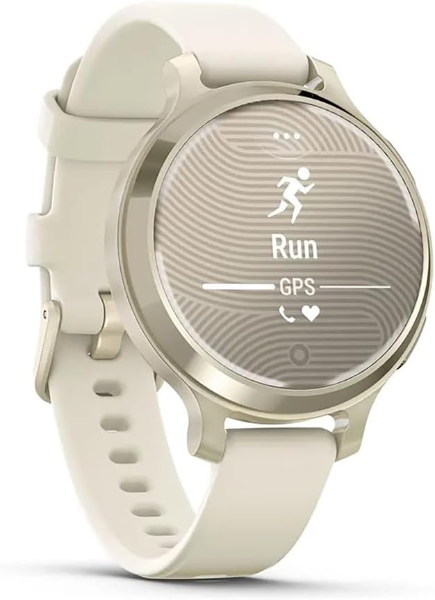 Garmin Lily® 2 Active Lunar Gold with Bone Silicone Band The 1970 Store