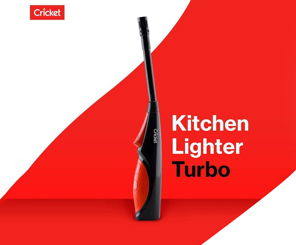 Kitchen Utility Gas Lighter Turbo Refillable Pack of 16 Cricket Lighters India
