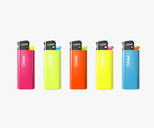 Fluo Mini Pocket Lighter Pack of 10 Cricket Lighters India