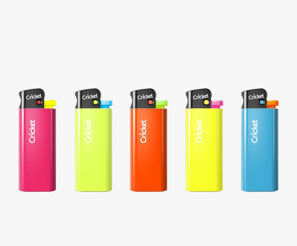 Mini Fluorescent Disposable Pocket Lighter, Pack of 50 Cricket Lighters India