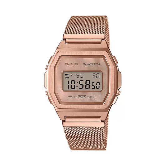 Casio VINTAGE COLLECTION A1000MPG-9EF - D196 Rose Gold Digital - Unisex Watch CASIO