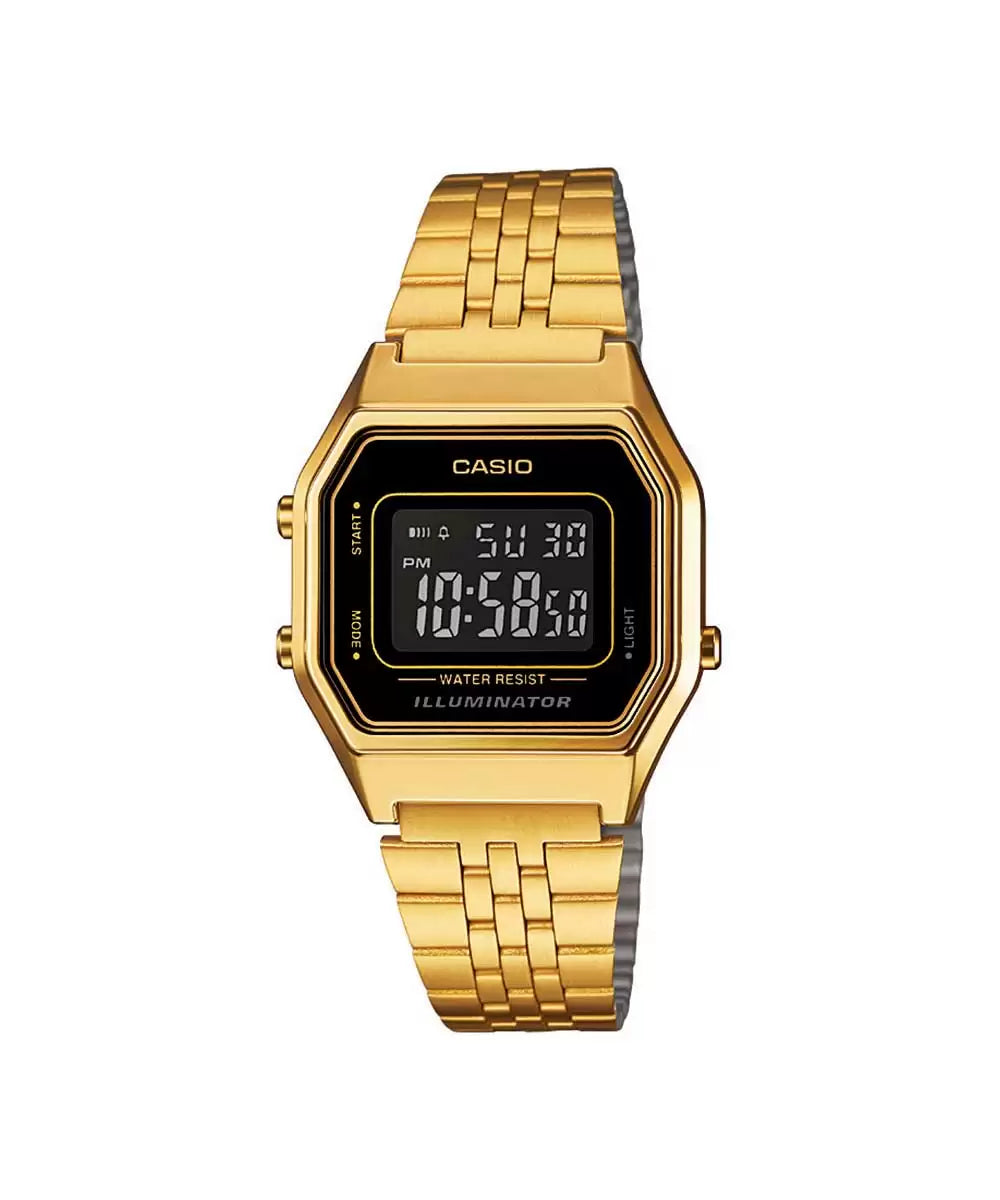 Casio VINTAGE COLLECTION LA680WGA-1BDF - D205 Gold Digital - Women's Watch CASIO