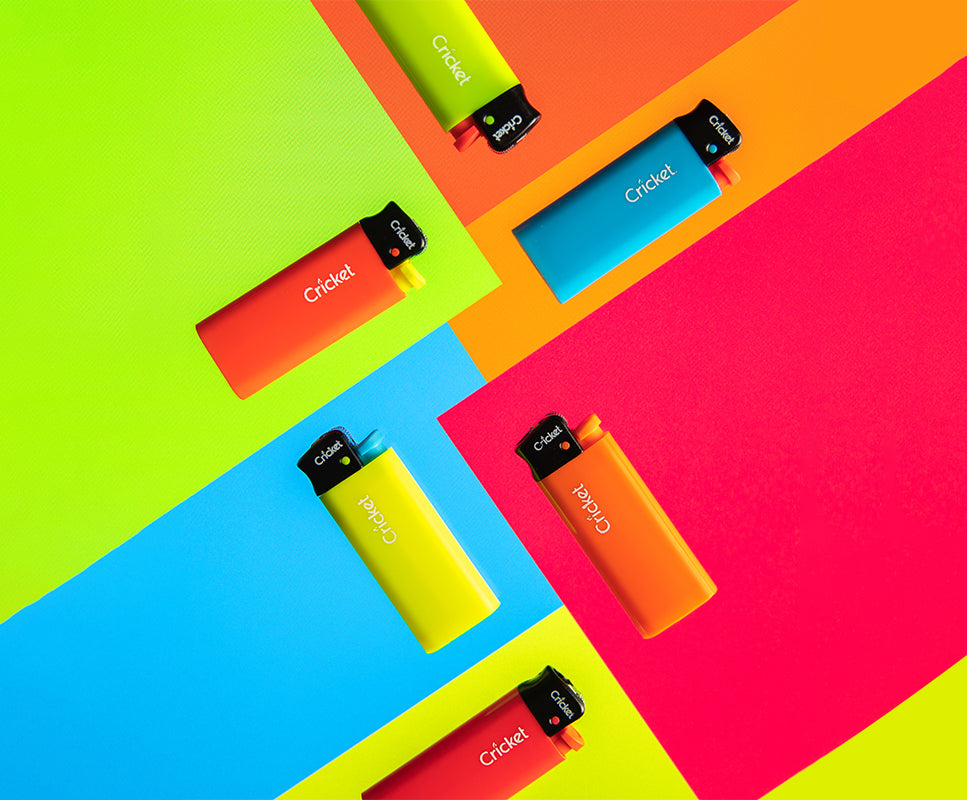Fluo Mini Pocket Lighter Pack of 10 Cricket Lighters India