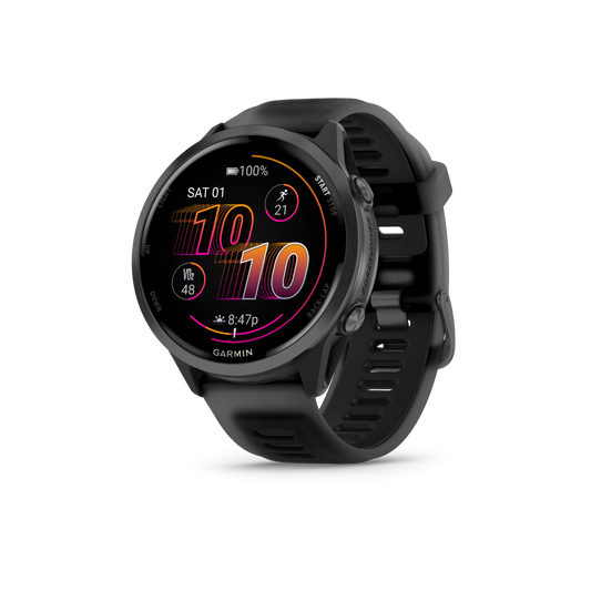 Garmin Forerunner® 570 - 47mm Slate Grey Aluminium with Translucent Black/Black Band GARMIN