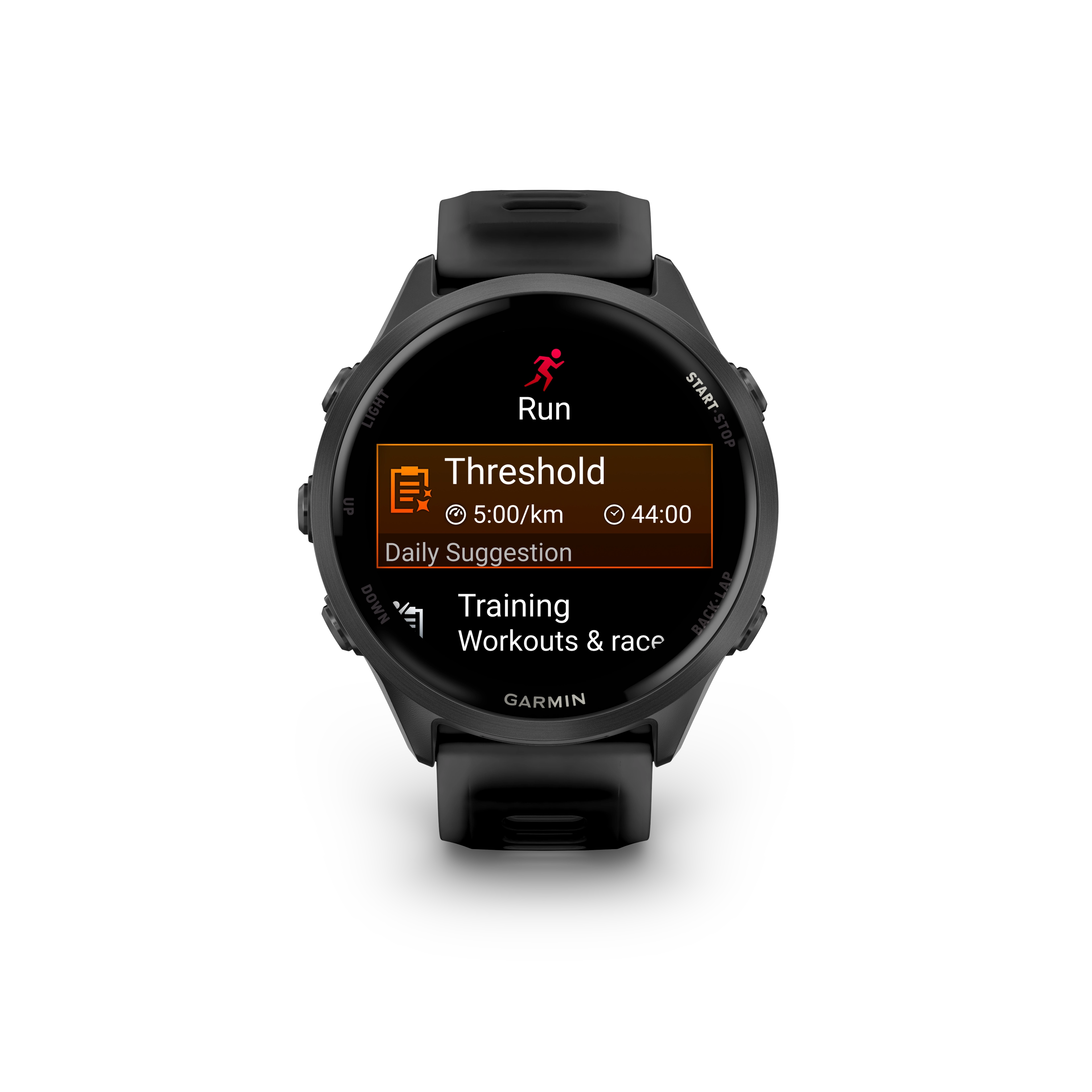 Garmin Forerunner® 570 - 47mm Slate Grey Aluminium with Translucent Black/Black Band GARMIN