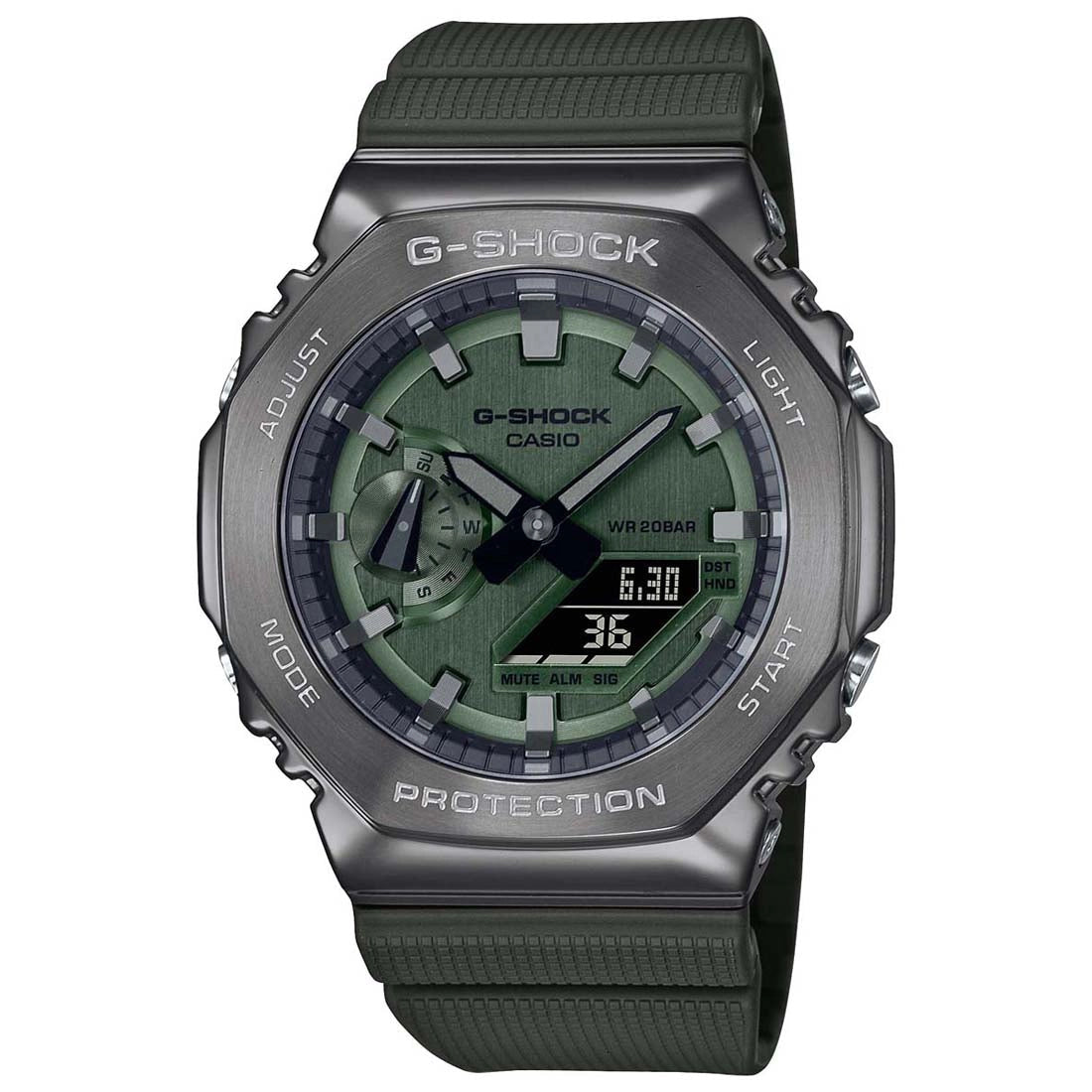 Casio G-SHOCK GM-2100B-3ADR - G1160 Green Metal Covered - Men's Watch CASIO