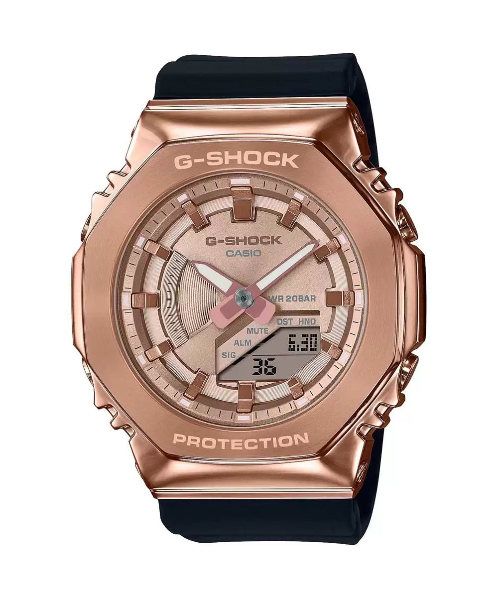 Casio G-SHOCK GM-S2100PG-1A4DR - G1165 Black Metal Covered - Women's Watch CASIO