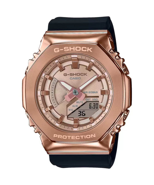 Casio G-SHOCK GM-S2100PG-1A4DR - G1165 Black Metal Covered - Women's Watch CASIO