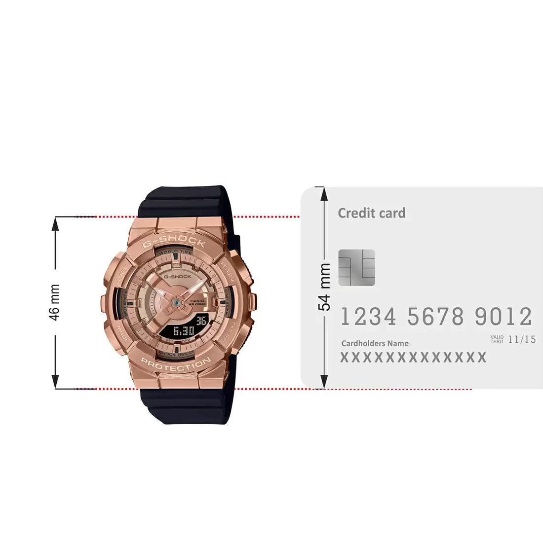 Casio G-SHOCK GM-S110PG-1ADR - G1315 Pink Gold Combination - Women's Watch CASIO