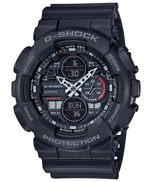 CASIO G-SHOCK GA-140-1A1DR BLACK ANA-DIGI DIAL BLACK RESIN STRAP MEN'S WATCH G975