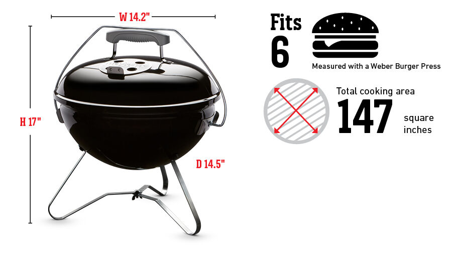 Weber Smokey Joe Premium Charcoal Grill 37 cm Black WEBER