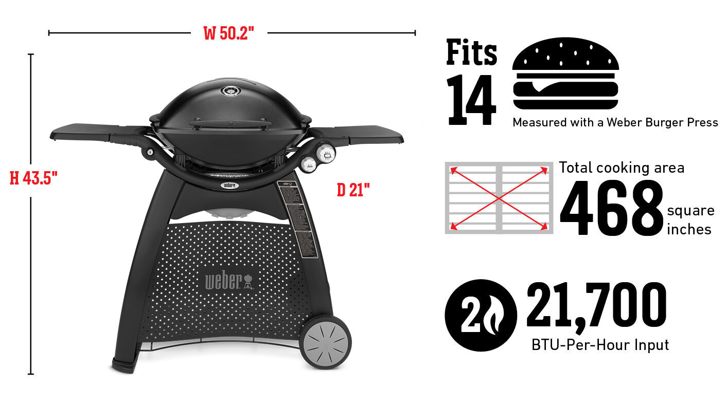 Weber Q 3200 Gas Grill Black WEBER