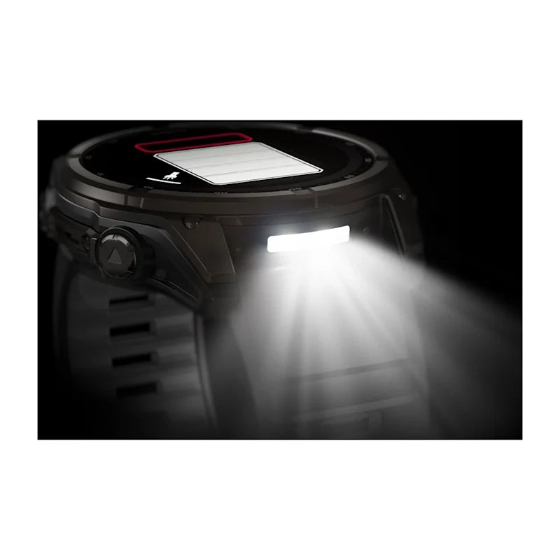 Garmin fenix® 8 – 51 mm, Solar, Sapphire Sapphire, Carbon grey DLC titanium with Black/pebble grey silicone band GARMIN