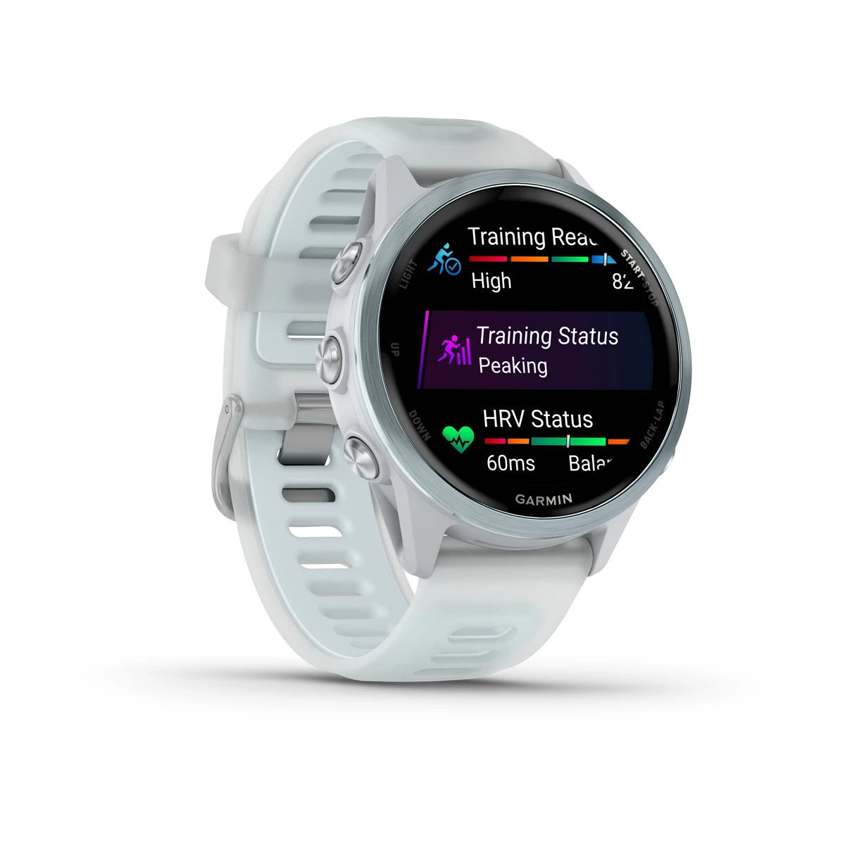 Garmin Forerunner® 570 - 42mm Cloud Blue Aluminium with Translucent Whitestone/Cloud Blue Band GARMIN