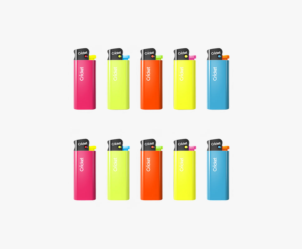 Fluo Mini Pocket Lighter Pack of 10 Cricket Lighters India