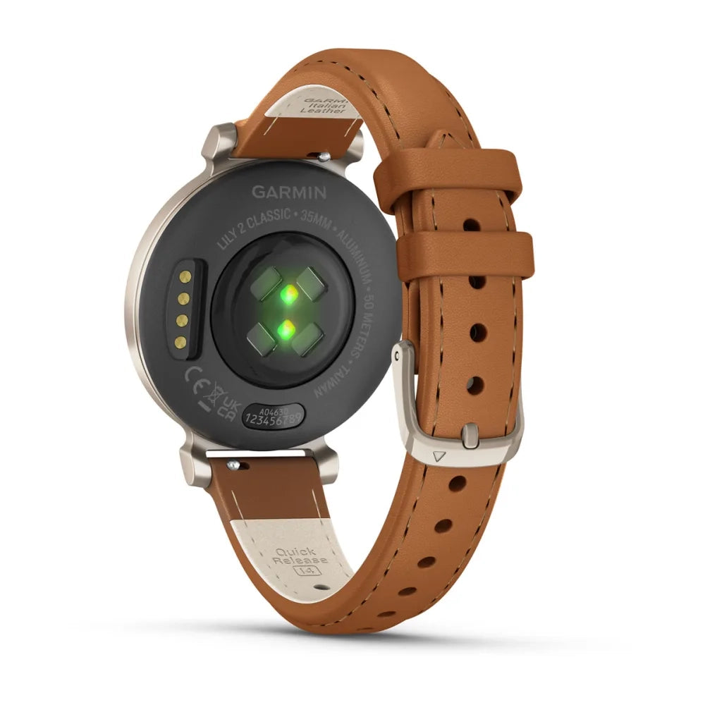 Garmin Lily® 2 Classic Cream Gold with Tan Leather Band GARMIN