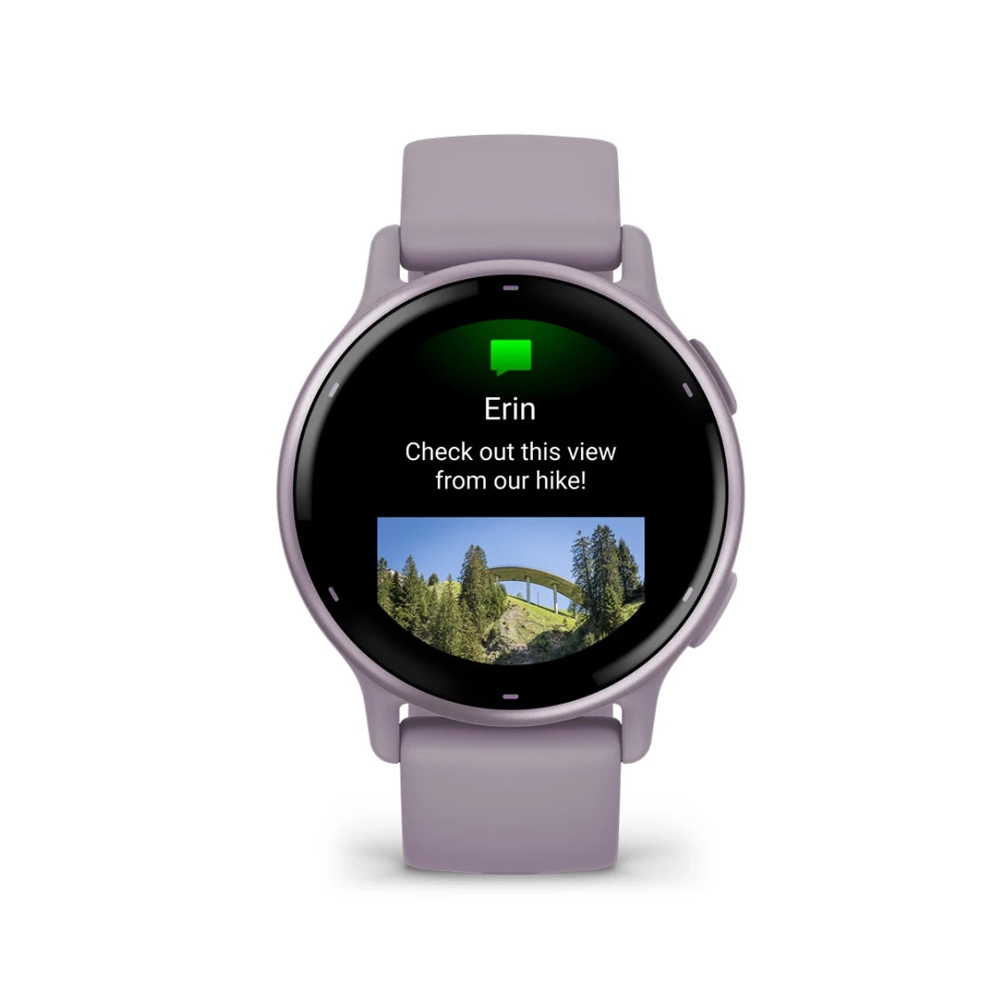 Garmin vivoactive® 5 Metallic orchid Aluminium bezel with orchid case and silicone band GARMIN