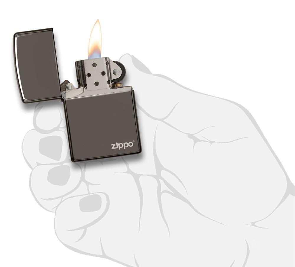 Zippo Black Ice Pocket Lighter with Zippo Logo Zippo