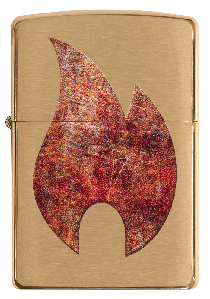 Zippo Rusty Flame Design Pocket Lighter Zippo