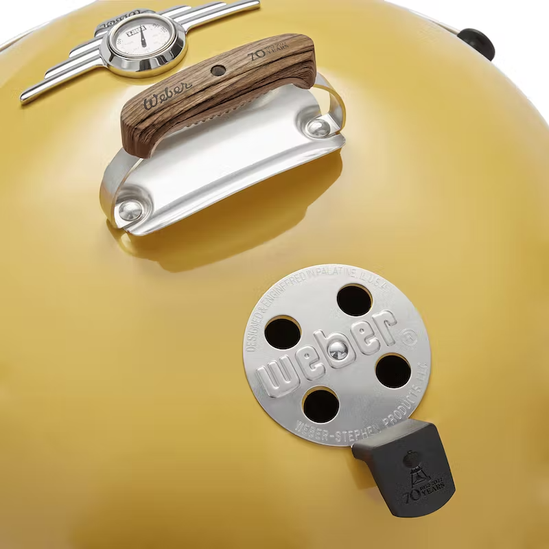 Weber 70th Anniversary Edition Kettle Charcoal Grill 57cm Hot Rod Yellow WEBER