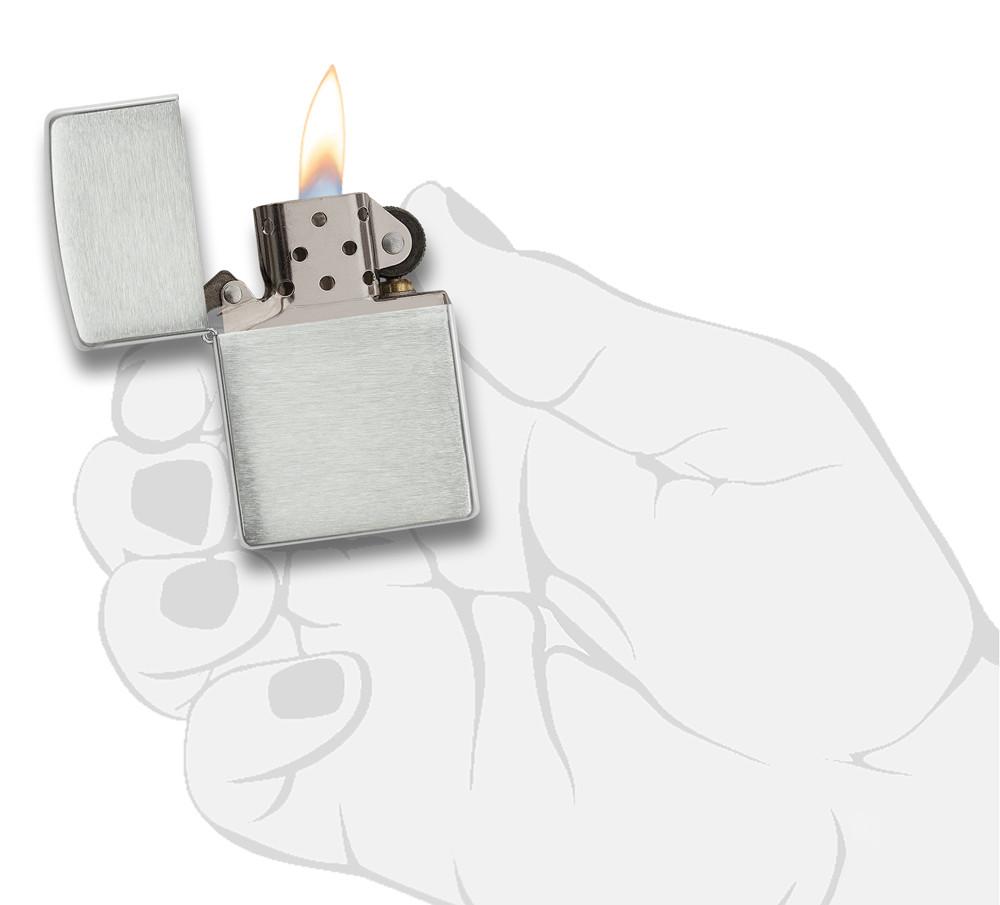 Zippo Brushed Sterling Silver Zippo