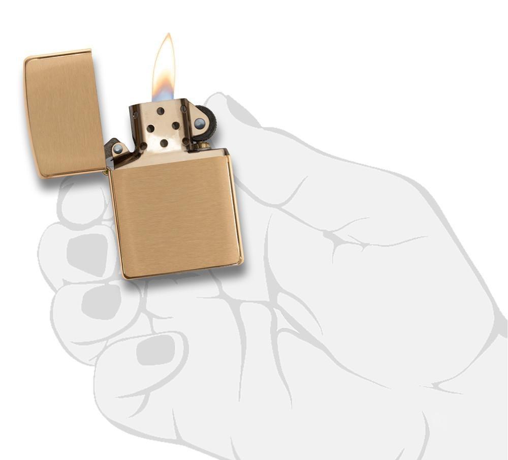 Zippo Armor Brushed Brass Zippo