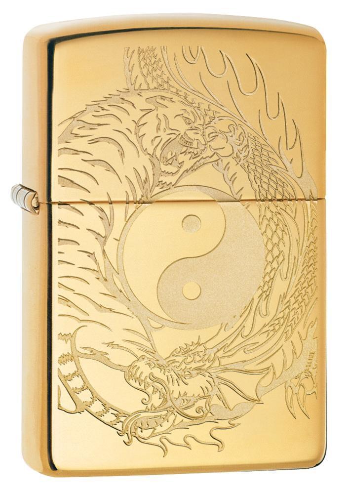 Zippo Tiger and Dragon Design Pocket Lighter Zippo