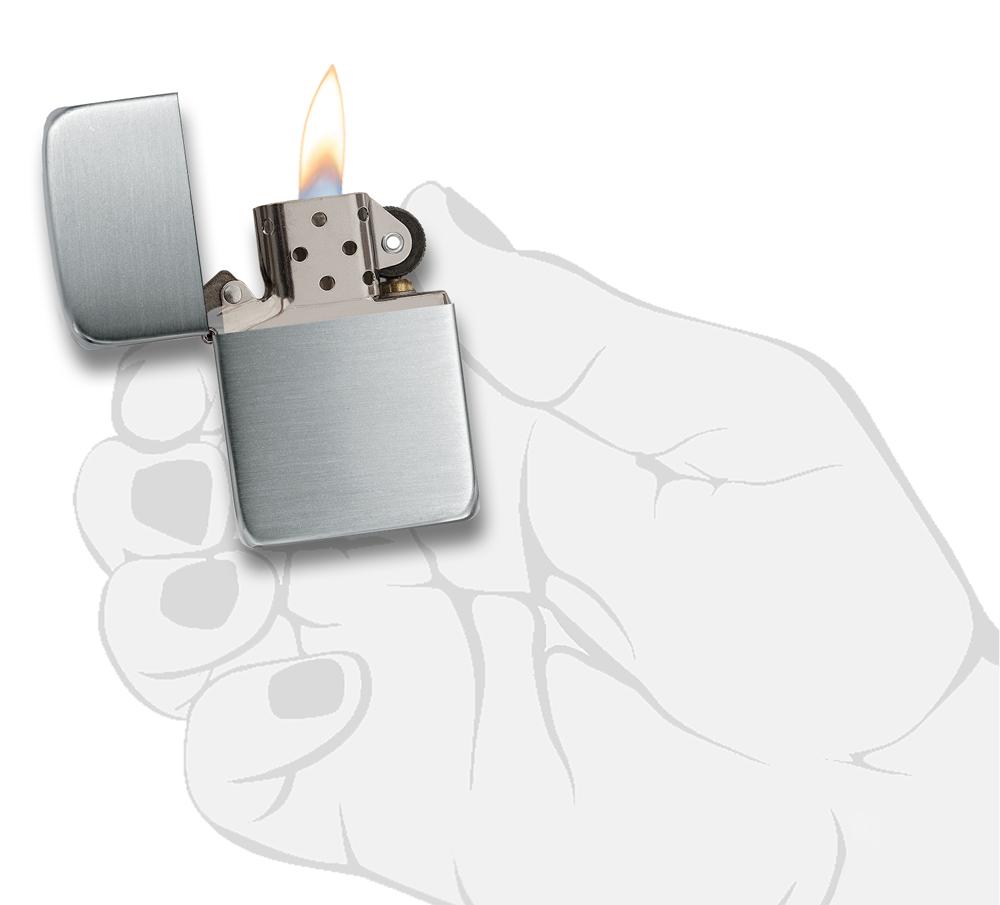 Zippo Hand Satin Sterling Silver 1941 Replica Zippo