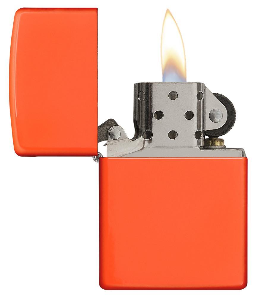 Zippo Neon Orange Pocket Lighter Zippo