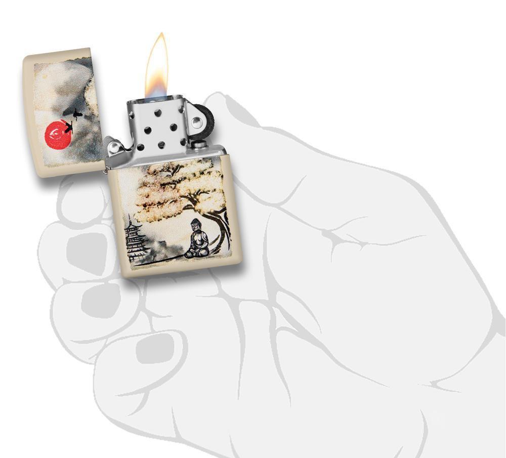 Zippo Pagoda Bonsai Buddha Design Zippo