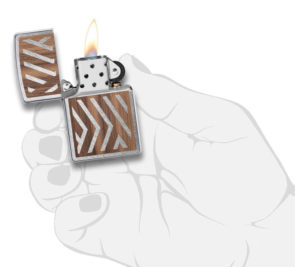 Zippo WoodChuck USA Herringbone Sweep Pocket Lighter Zippo