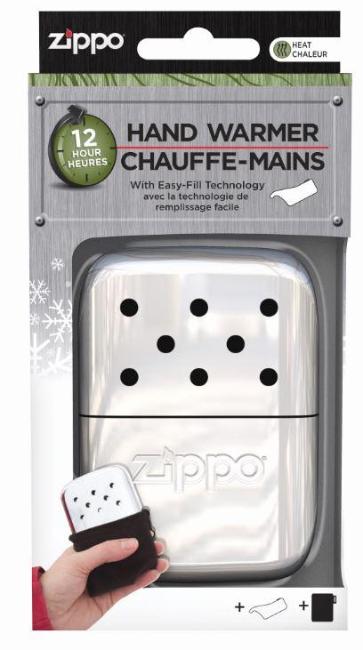 Zippo 12-Hour High Polish Chrome Refillable Hand Warmer Zippo