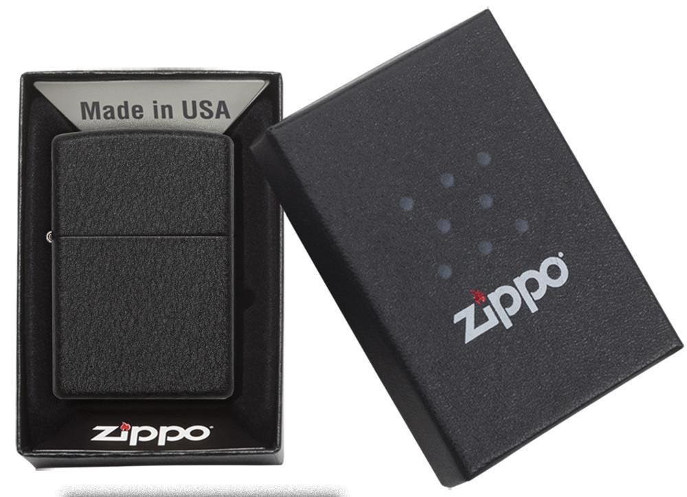Zippo Black Crackle Pocket Lighter Zippo