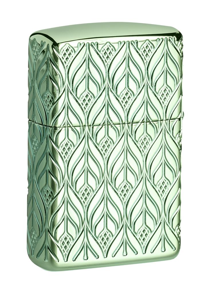 Zippo Armor High Polish Green Elegant Dragon Zippo