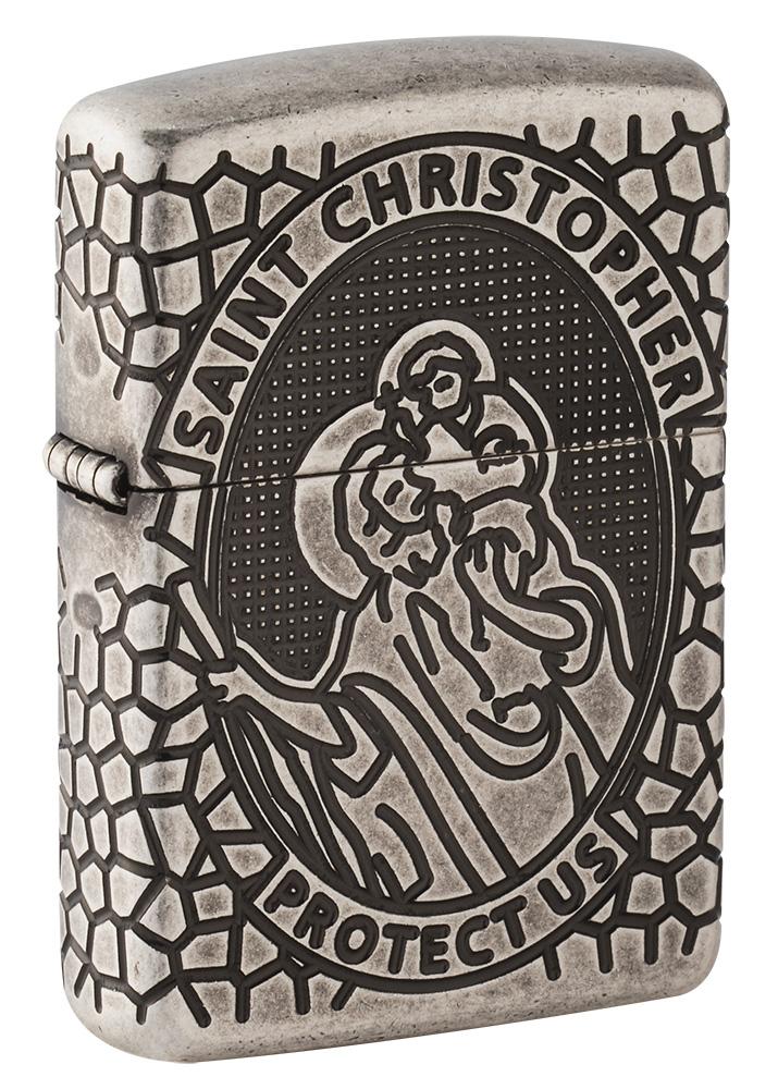 Zippo Armor St. Christopher Medal Design Zippo