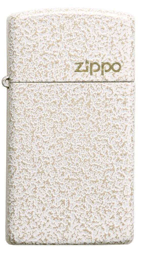 Front of Slim Mercury Glass Zippo Logo Windproof Lighter