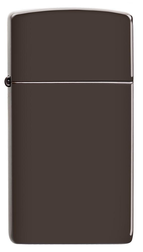 Front of Slim Brown Windproof Lighter