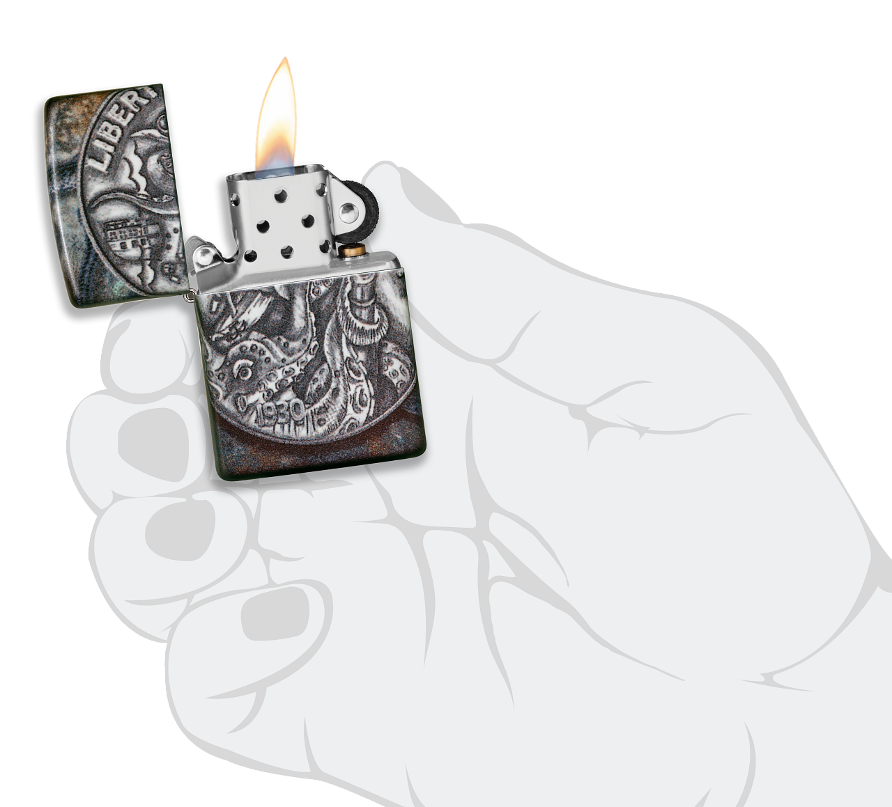 Zippo Pirate Coin Design Zippo