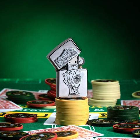 Zippo Dead Mans Hand Emblem Design Zippo