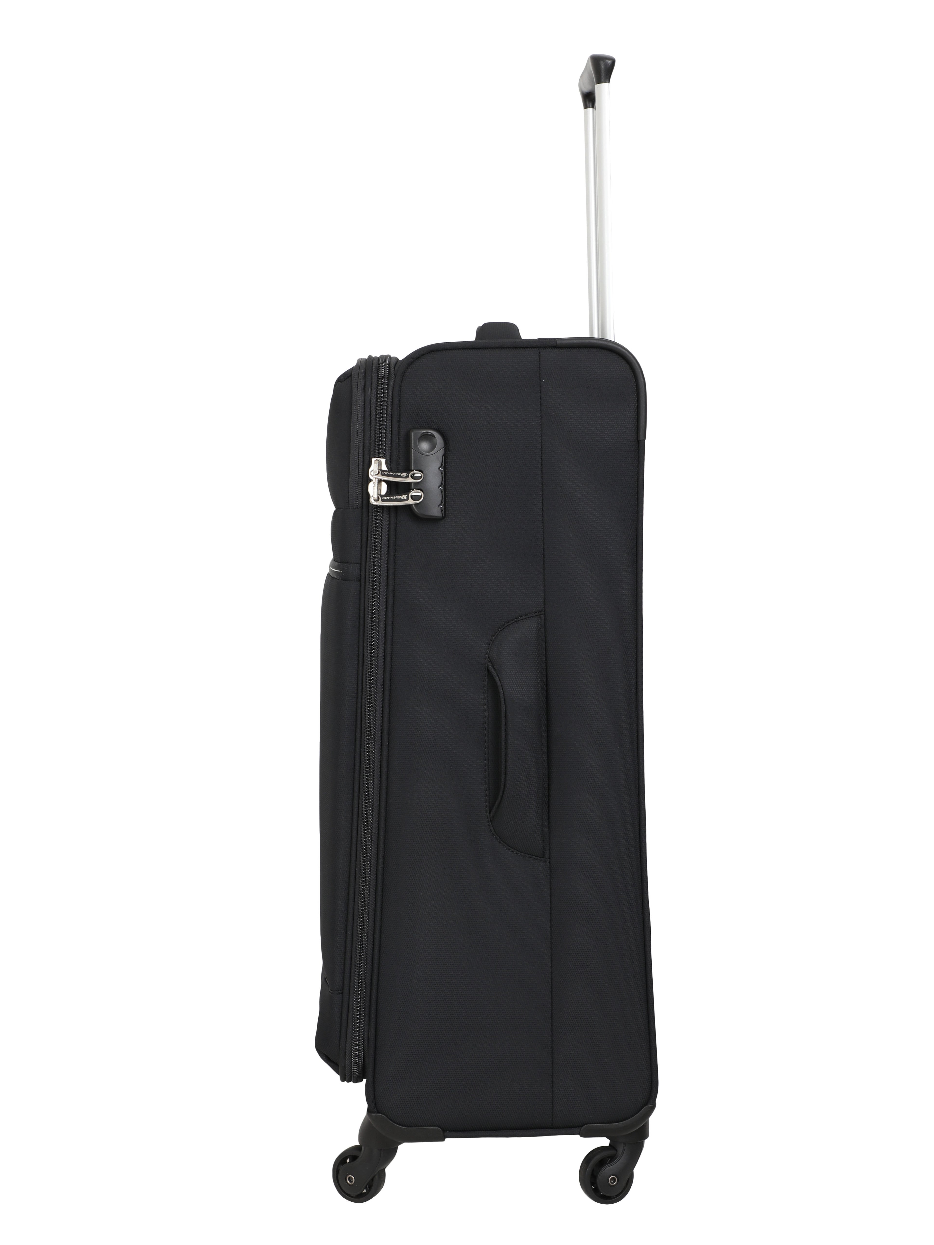 Echolac Black Verna Large Soft Case Checked Luggage ECHOLAC