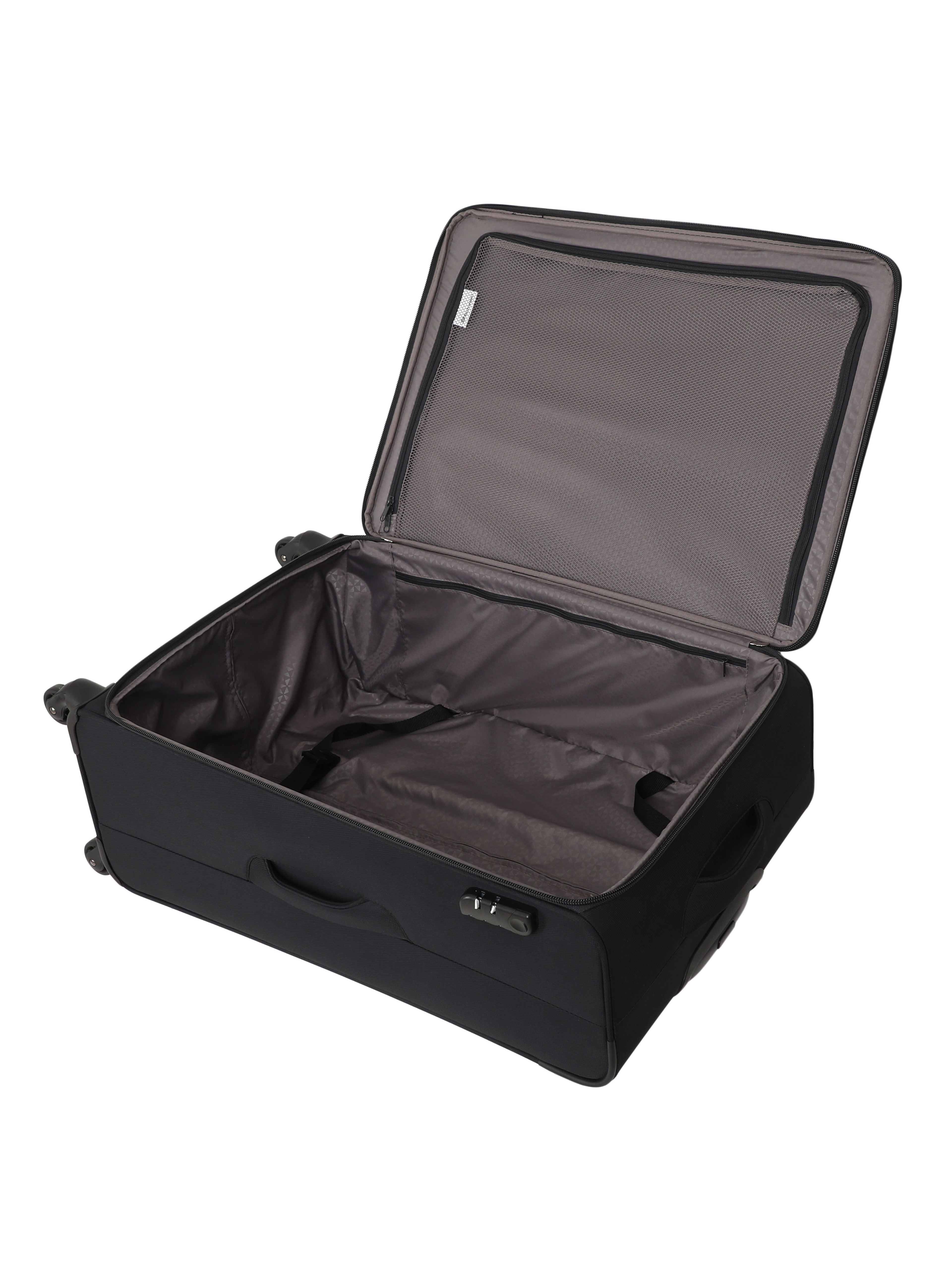 Echolac Black Verna Large Soft Case Checked Luggage ECHOLAC