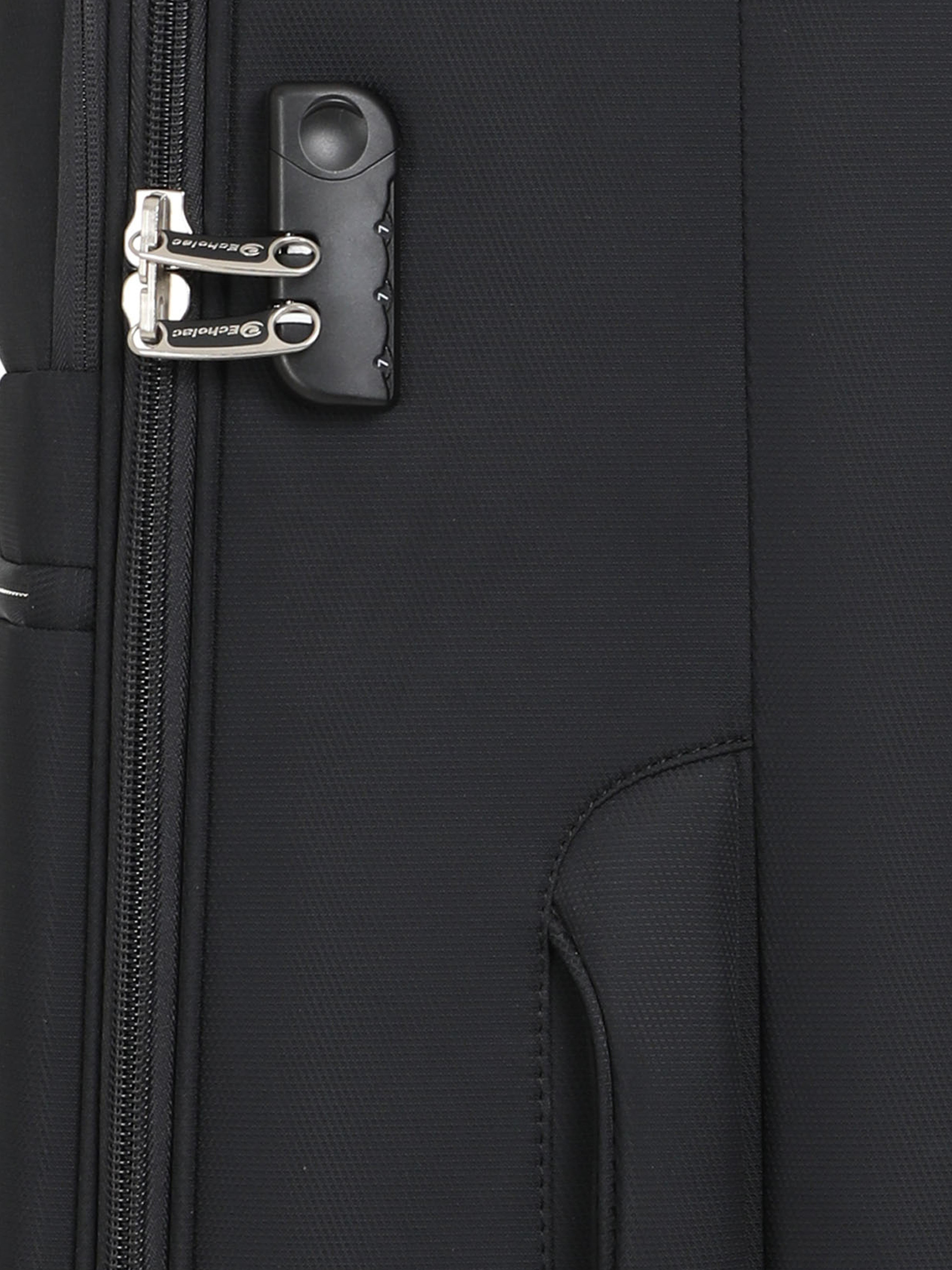 Echolac Black Verna Large Soft Case Checked Luggage ECHOLAC