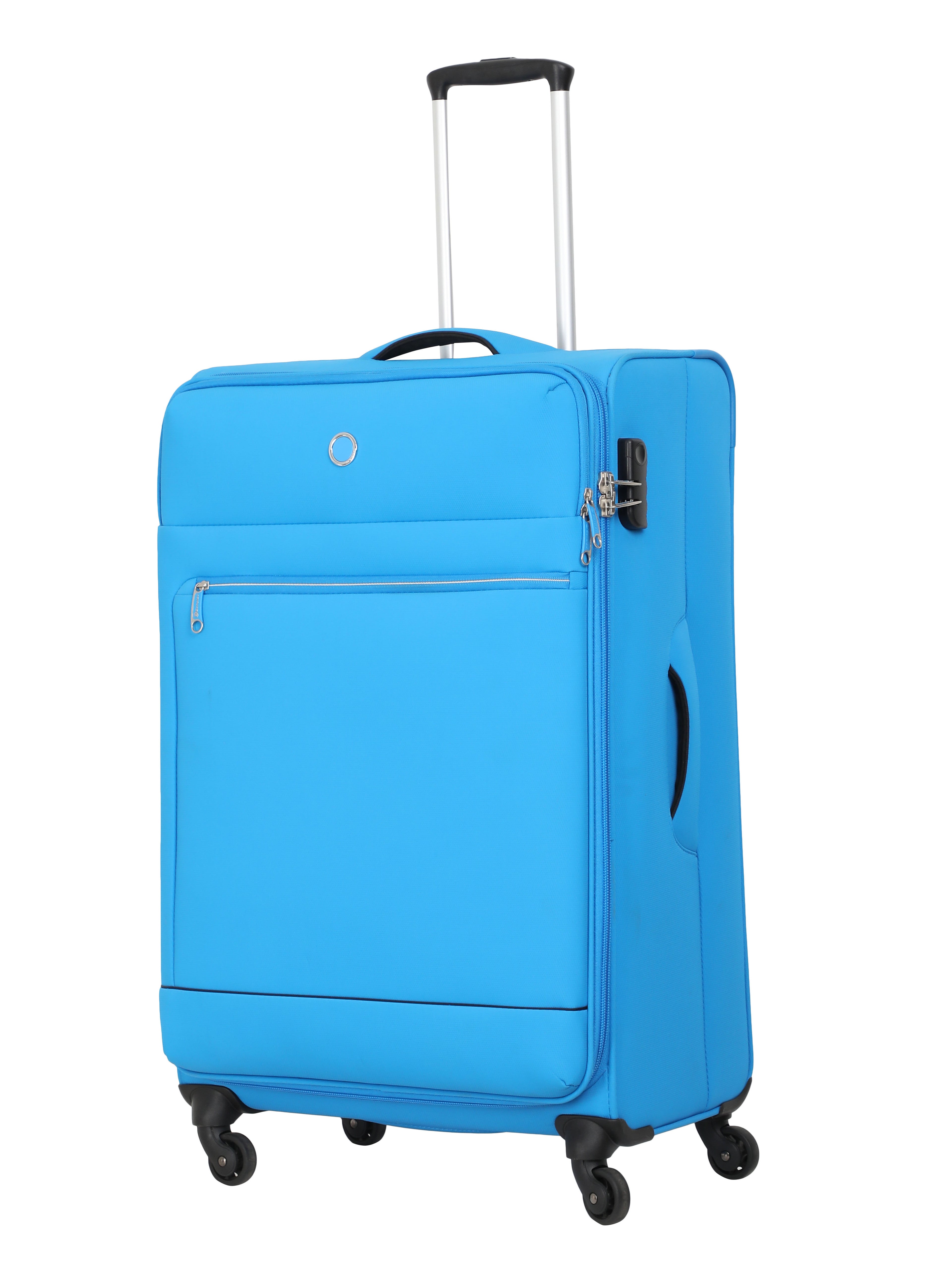 Echolac Diva Blue Verna Large Soft Case Checked Luggage
