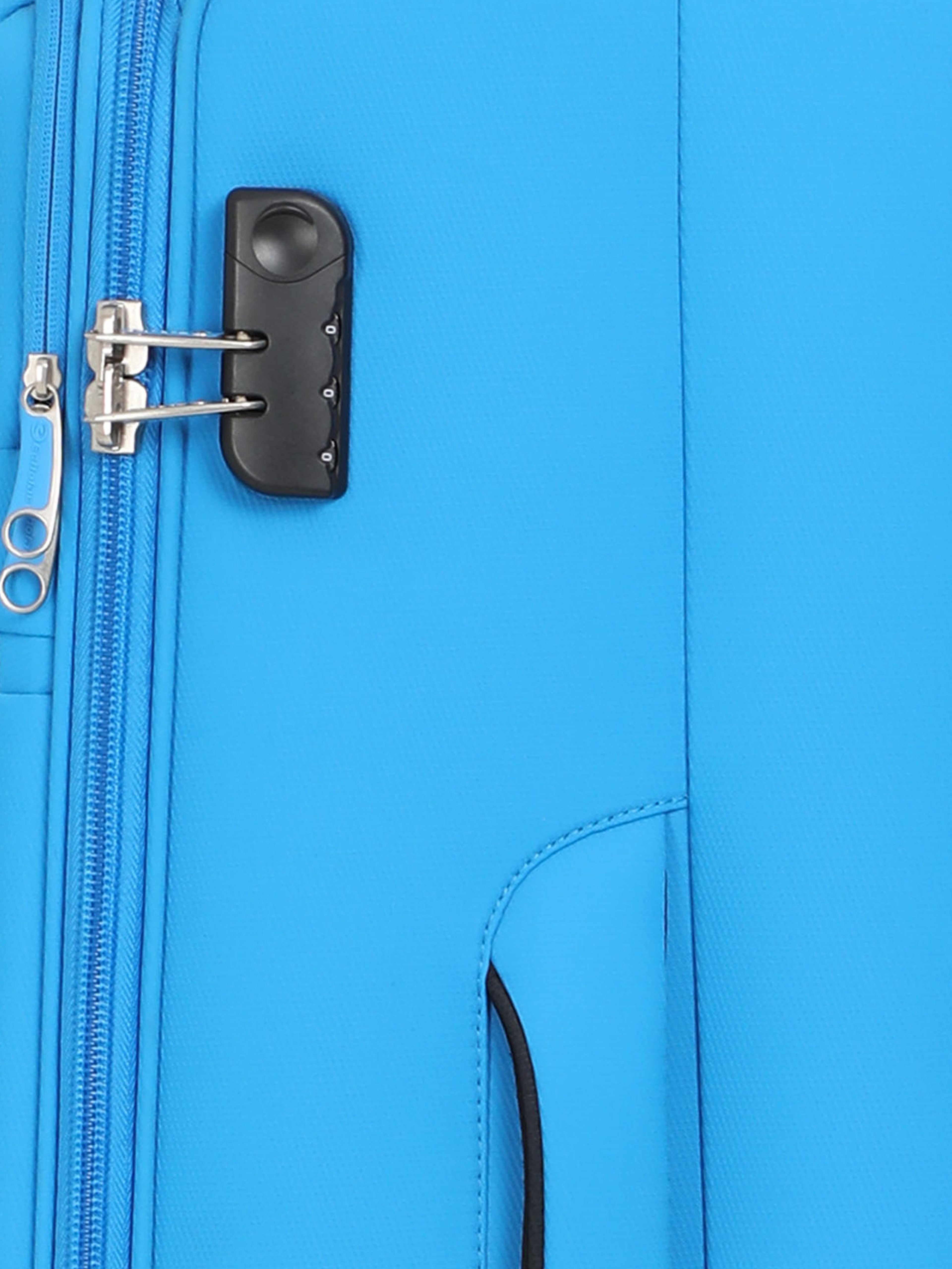 Echolac Diva Blue Verna Large Soft Case Checked Luggage ECHOLAC