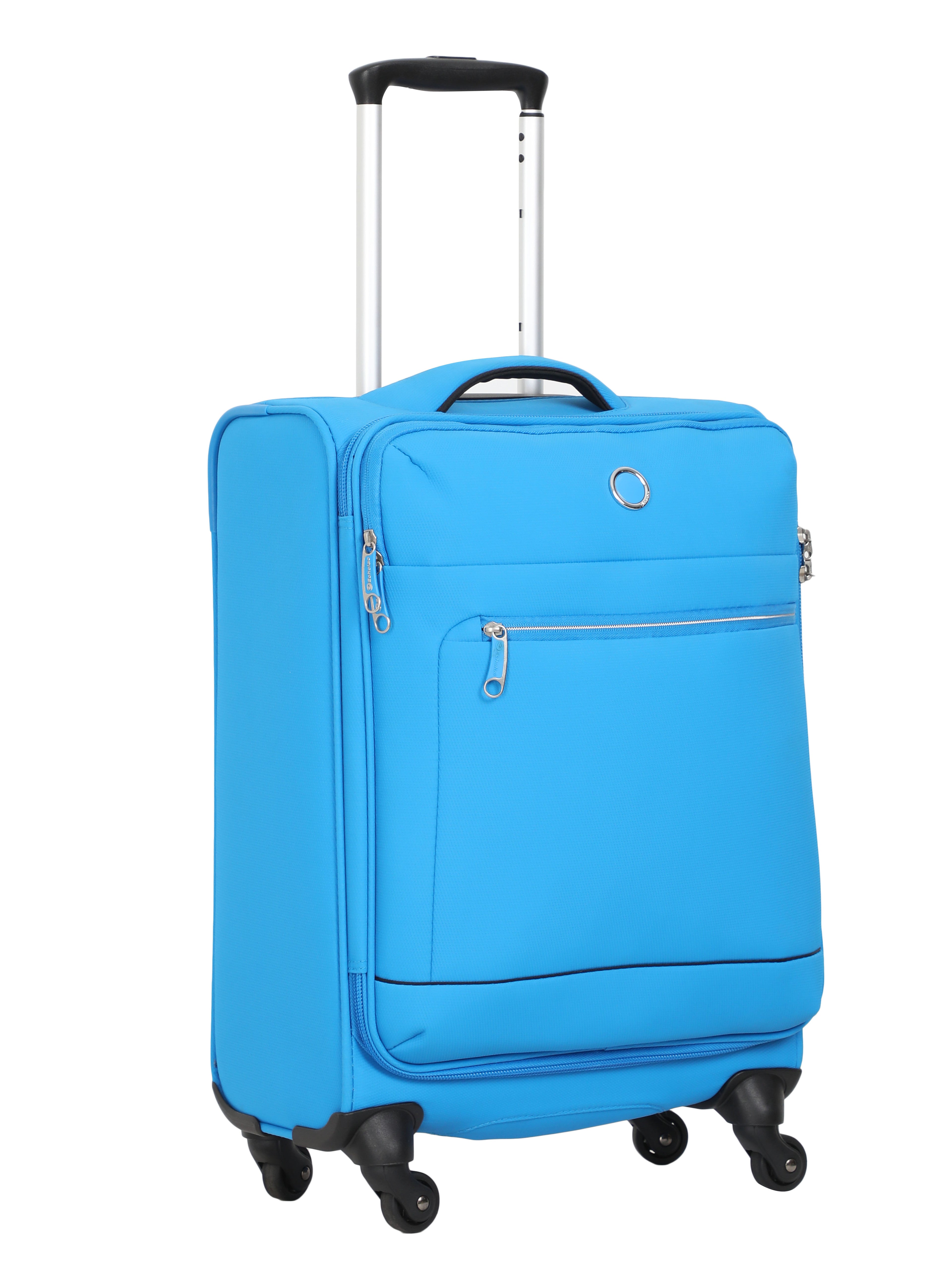 Echolac Diva Blue Verna Small Soft Case Checked Luggage